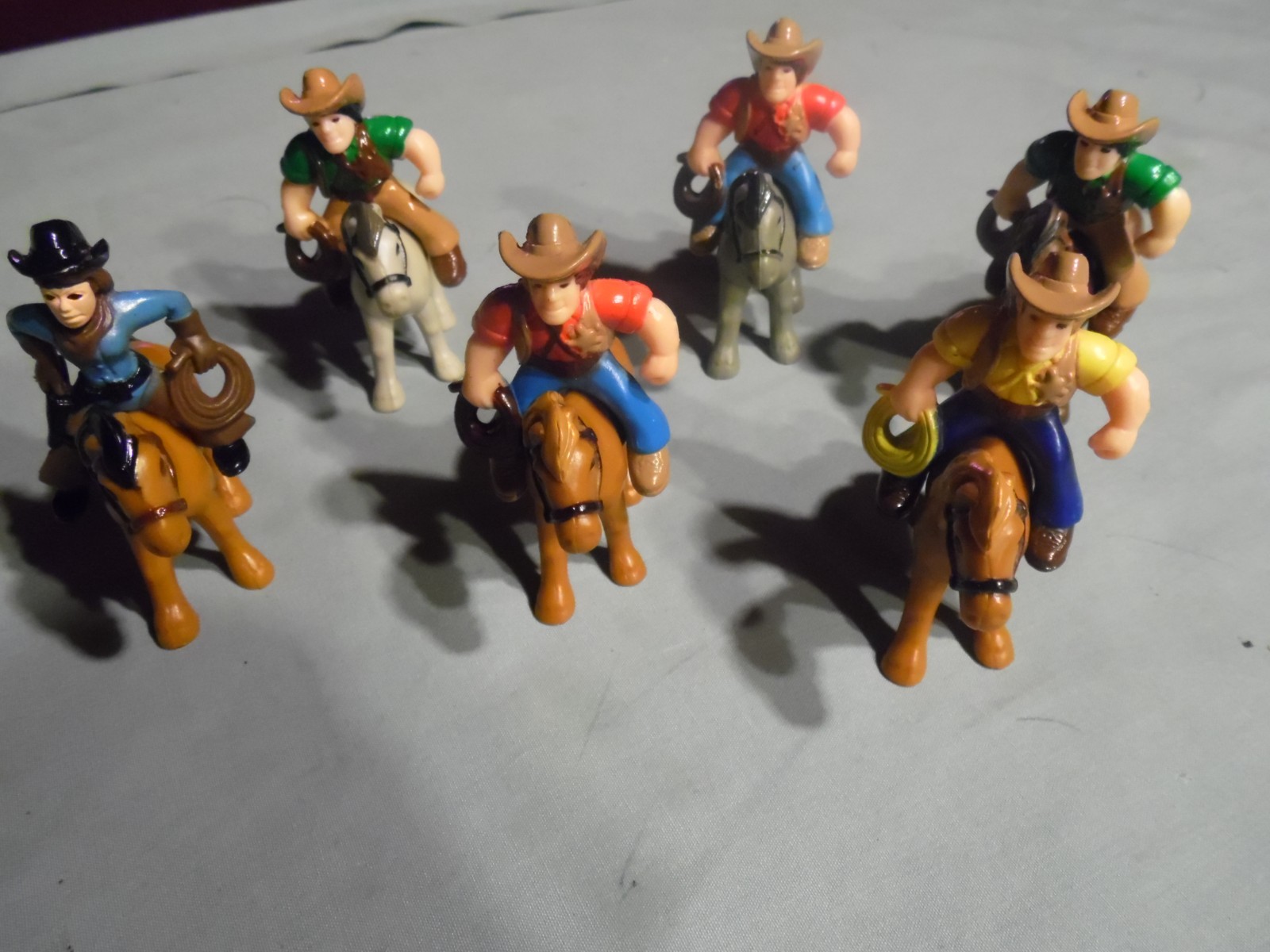 LOT (6) MINI COWBOY & HORSES FIGURES  2