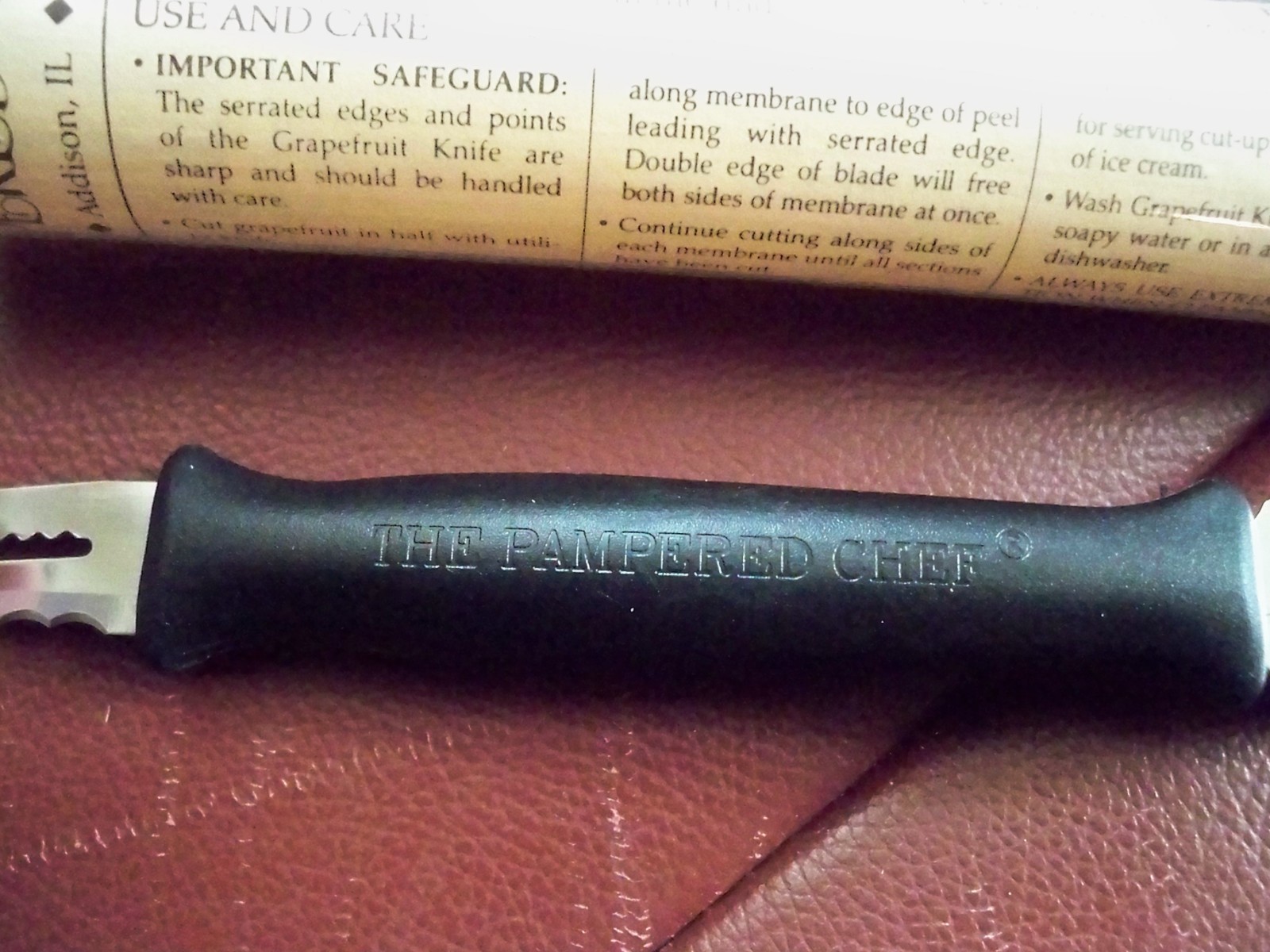 THE PAMPERED CHEF GRAPEFRUIT KNIFE MODEL 1265