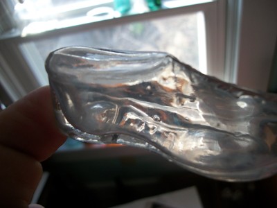 FIGURAL HAND BLOWN PERFUME WOMAN'S SHOE 1890s ERA LACES HEEL ETC