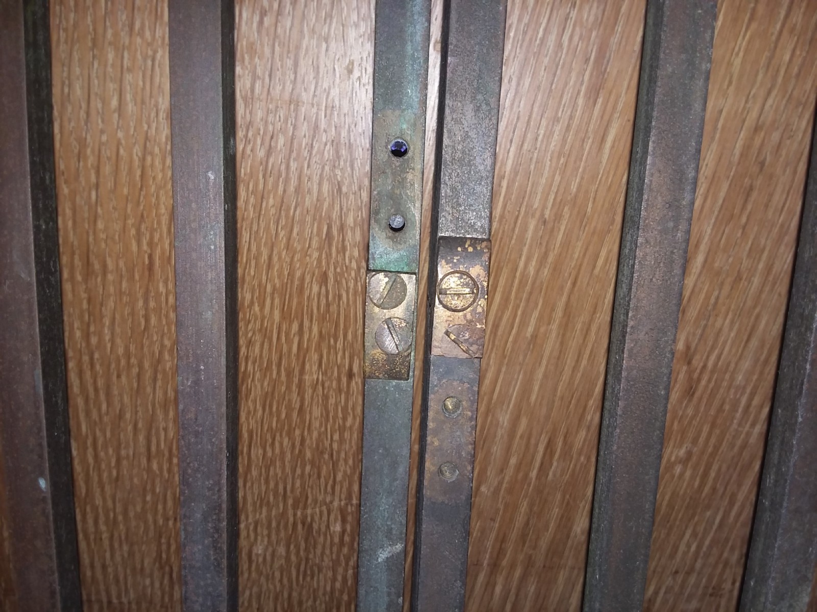 Antique Bankers window brass bars Wells Fargo Bank of America