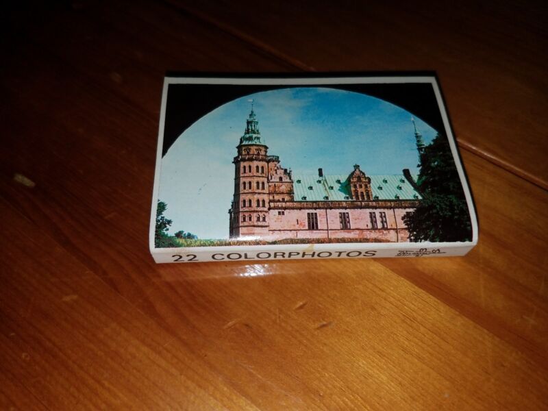 Danish Fold out Postcard Souvenier Booklet 1960s Colorama 22 cards