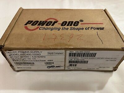 1PC  used  POWER-ONE ABC400-1024G Power Supply  AC Input 100-240V  DC Output 24V
