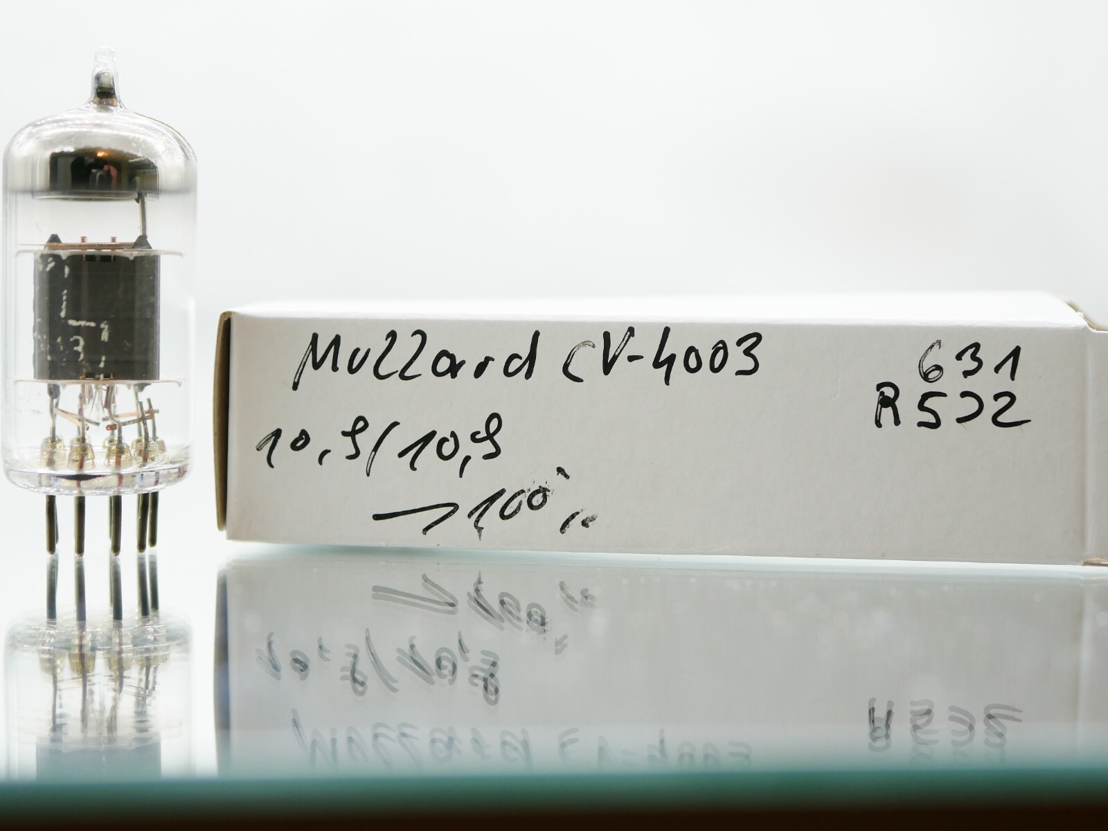 1x Mullard CV4003/12AU7/ECC82 Box Platte Röhre Tube NOS