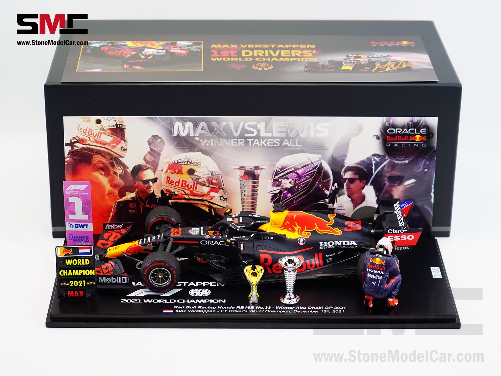 2021 F1 WDC Max Verstappen Red Bull RB16B Abu Dhabi 1:18