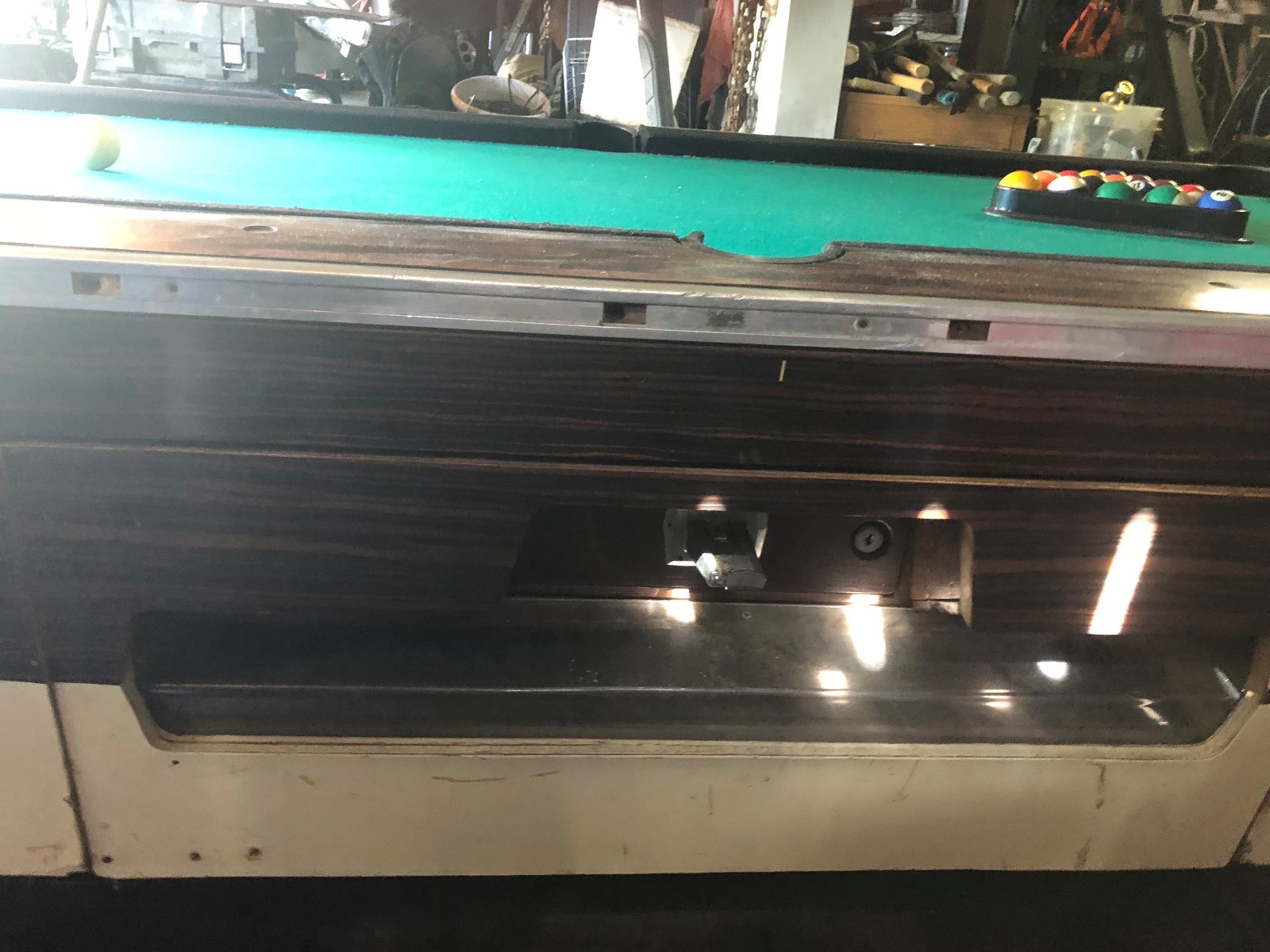 8 foot 70s coin slot billiard pool table