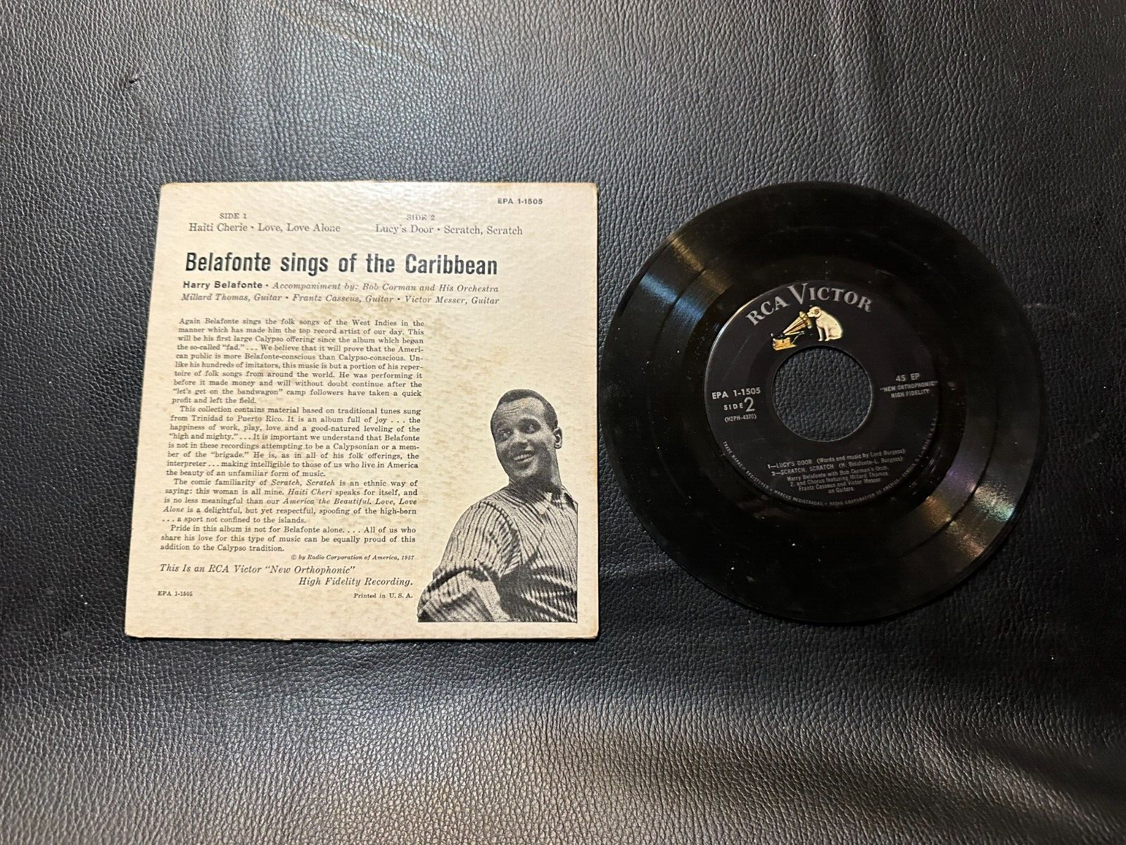 Vinyl 45 - Harry Belafonte - Belafonte Sings of the Caribbean