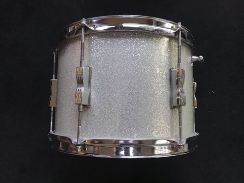 Ludwig 60s Vintage Club Date 8x12 Tom Drum Original Silver Sparkle Nice