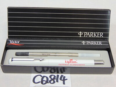 VINTAGE PARKER VECTOR ROLLER BALL PEN  ROLLERBALL IN BOX LIPTON TEA GATEWAY TO 