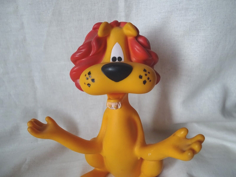 Rare Figurine  Pouet Loeki Le Petit Lion Telecip Tf1 1977 Delacoste France