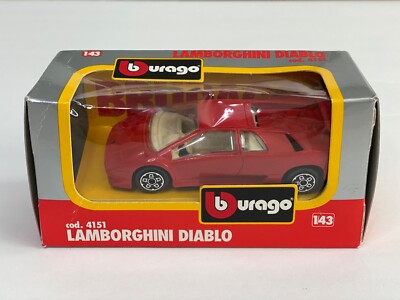 Burago - Red Lamborghini Diablo - 1:43 - Die-Cast Metal - Cod. 4151 - New in Box