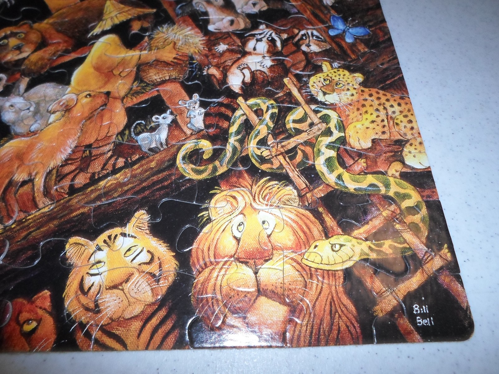 Complete! Briarpatch 100 Piece Puzzle *Noah's Ark* Animal Storybook Lion Dog Cat