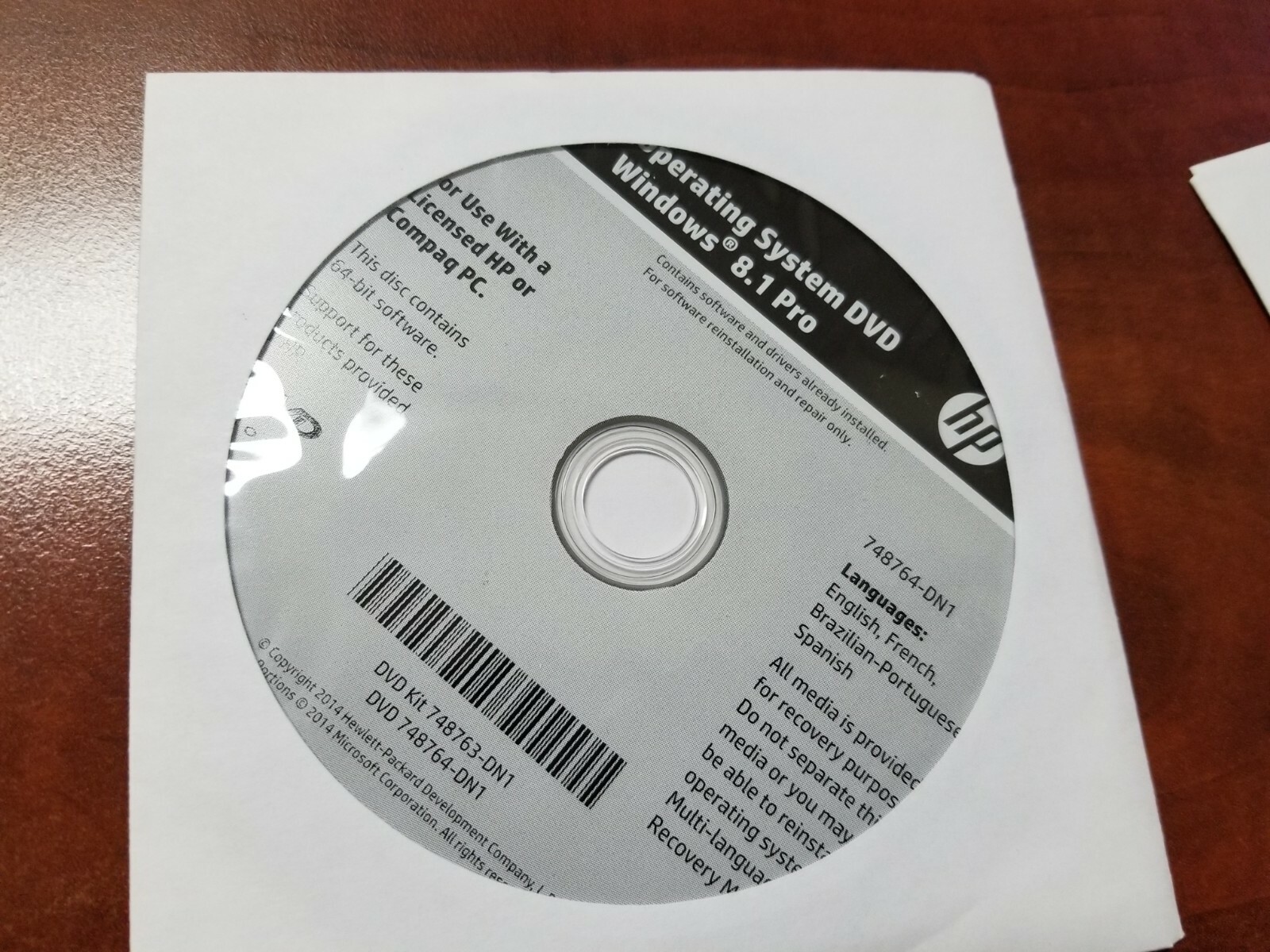 HP Driver Recovery DVD for Windows 7 & 8.1 Pro   for ProDesk 400 405 490 G1