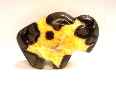 Calcite Crystal Filled Polished Septarian  Bison Buffalo - Utah