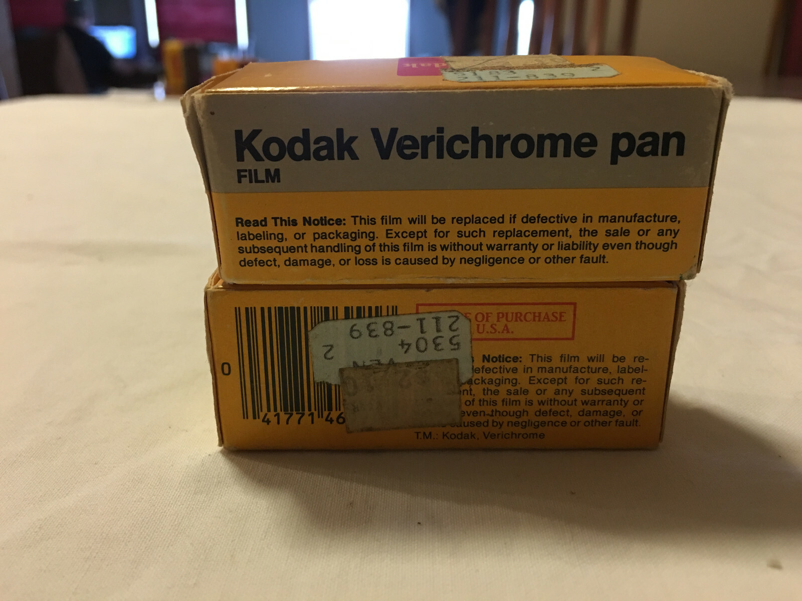 2 rolls unopened Expired NOS Kodak Verichrome Pan Film VP 120