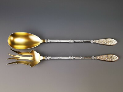 Vintage French 19th-Century Carved Bone Salt Spoon