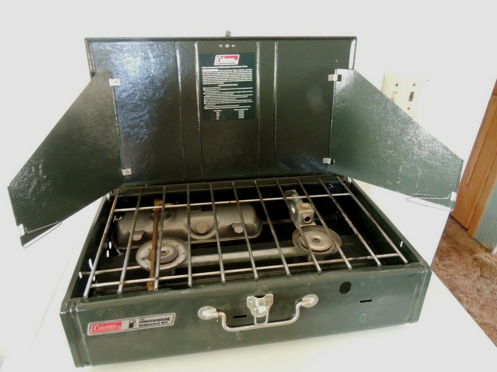 Vintage 1997 COLEMAN Model 414 Powerhouse Dual 2Burner Fuel Camp Stove