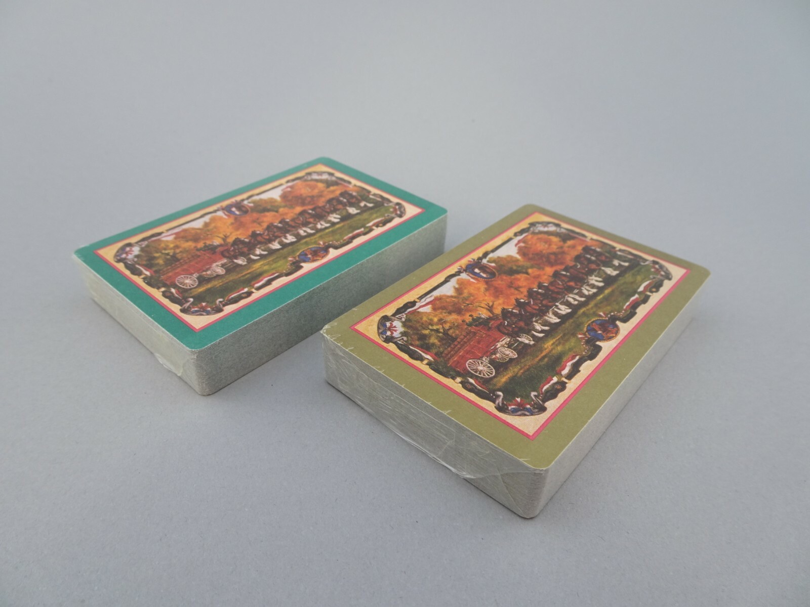 Budweiser Clydesdales Hoyle Playing Card Set with Tin Litho Metal Case, Unopened