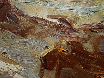 Ukrainian Oil Painting Impressionism Seascape cliff ground swell