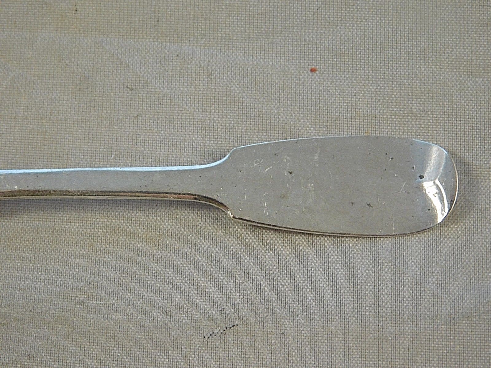 ANTIQUE S.S. NEWTON COIN SILVER MASTER SALT SPOON