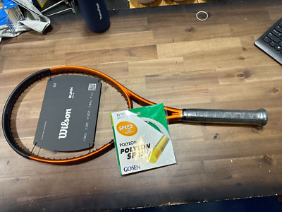 New Wilson Burn 100S v5 (4 3/8 grip) 10.6 oz unstrung w/ Bonus String Gosen Poly