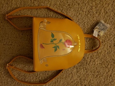 Disney Beauty & The Beast Loungefly ROSE backpack NWT Black Tag Bag