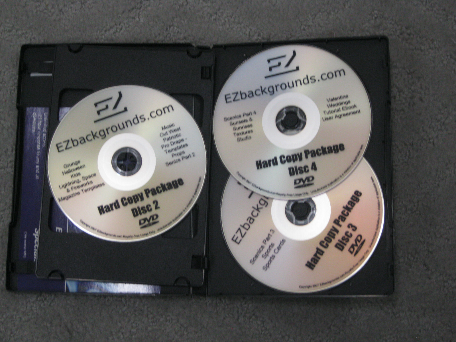 Hard Copy Package 5 Disc Photos Backgrounds Stock Photos