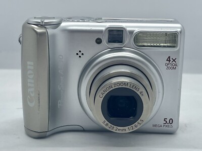 Canon PowerShot A530 5.0MP Digital Camera - Silver Tested