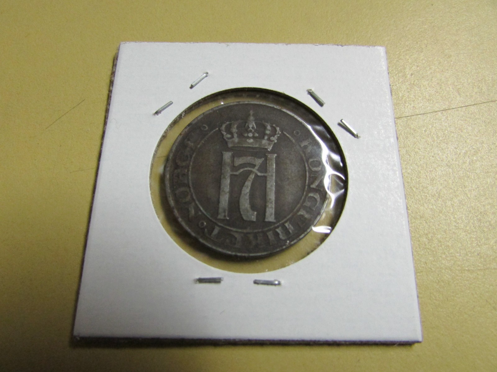 1920 Norway 5 ore  Iron Semi Key!!!