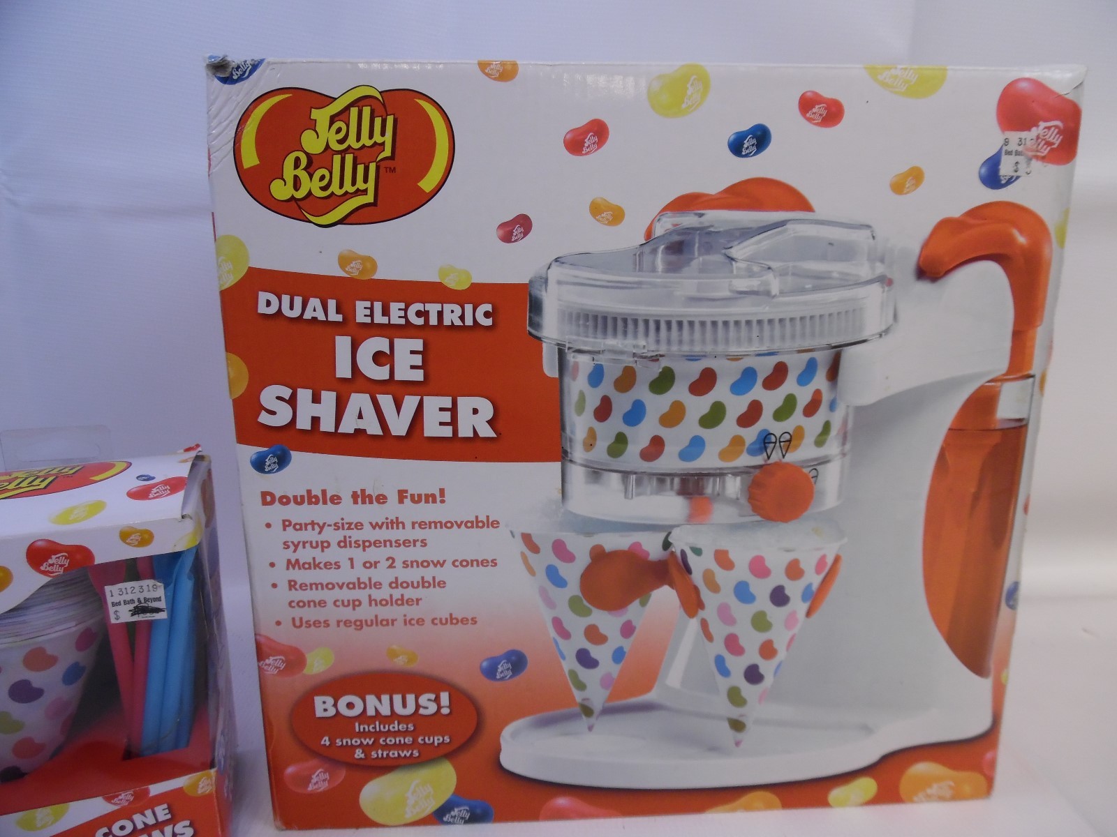 Jelly Belly Dual Electric Ice Shaver Frozen Icy Snow Cone Maker Ice Crusher