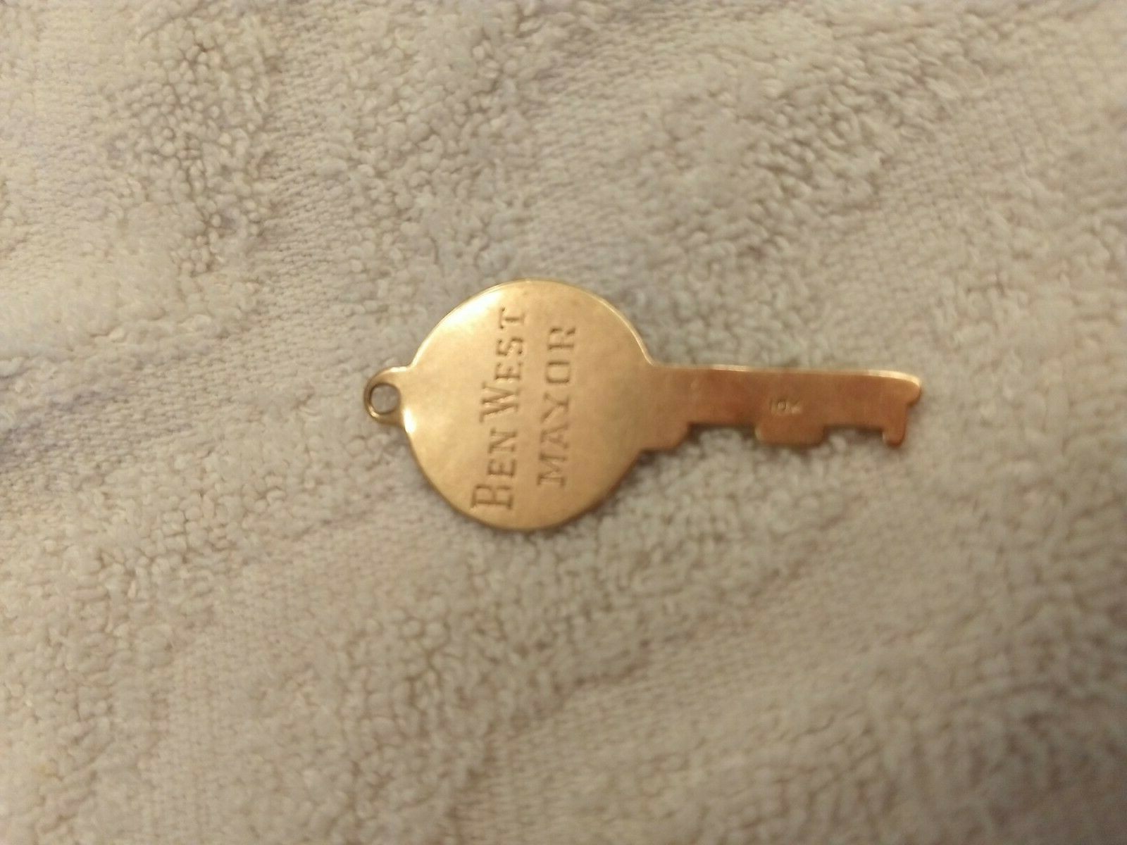 Vintage 10k Yellow Gold Official Key City of Nashville Mayor Charm / Fob