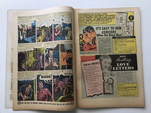 UNCANNY TALES #4 ==> FN- VAMPIRES PRE-CODE HORROR ATLAS/MARVEL 1952