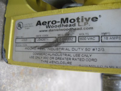 Aero-Motive 435D- 50 ft. Spring Driven Cable Reel