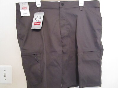 Wrangler Mens ATG 2 Way Stretch Cargo Shorts Grey Size 40 X 9''