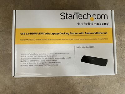 STARTECH USB 3.0 HDMI DVI VGA UNI LAPTOP DOCKING STATION USB3SDOCKHDV  ULCT-69