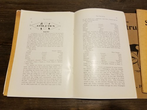 1913 LOT 4 CHESTER HIGH SCHOOL PENNSYLVANIA THE SPECTRUM MAGAZINE NEWS BASEBALL
