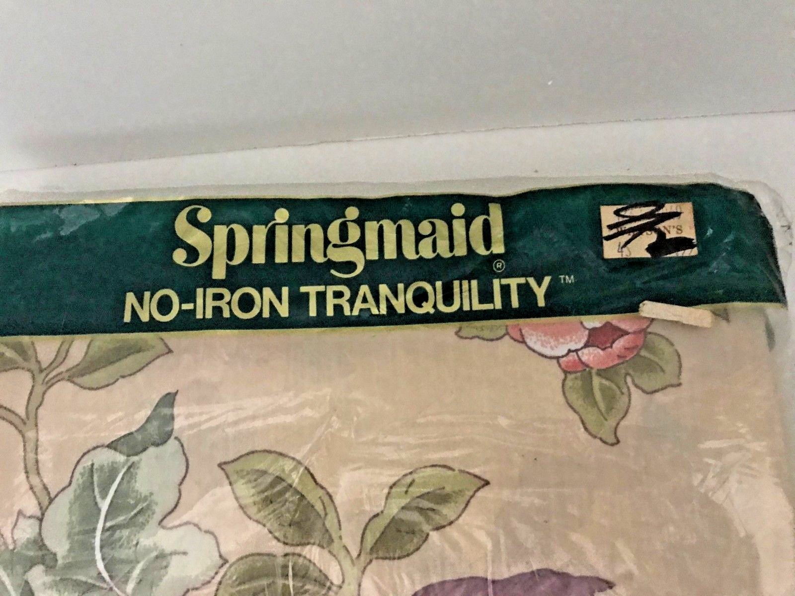 Springmaid TWIN Flat Sheet Covent Garden 39 x 76 No Iron Tranquility VINTAGE