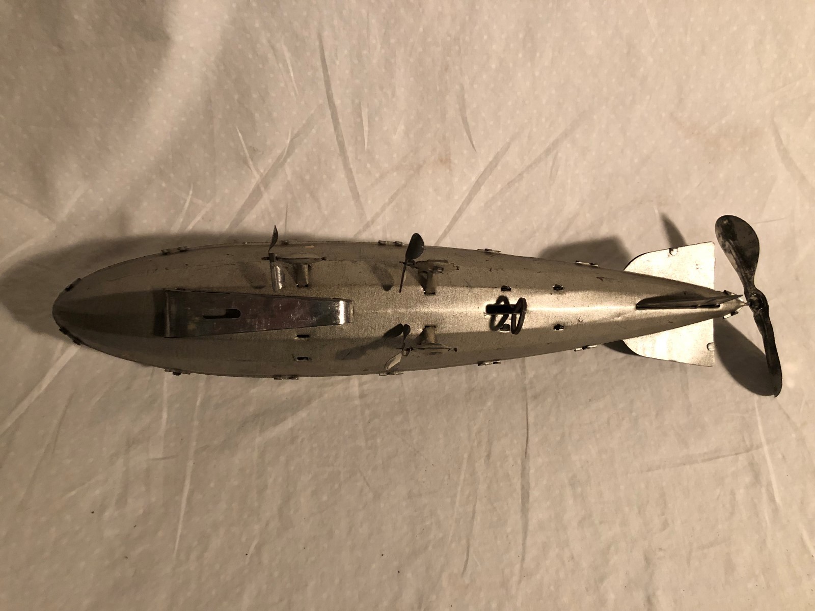 Tippco 1930's Tin Clockwork Toy Zeppelin Wind Up Toy Germany Large Size RARE
