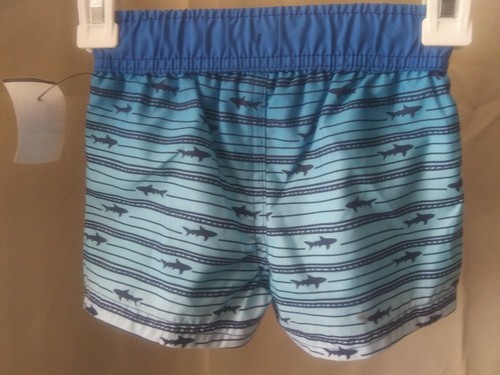CAT & JACK-9 months-Swim Trunks-Shark Print-Blue/teal-NWOT-(D13)