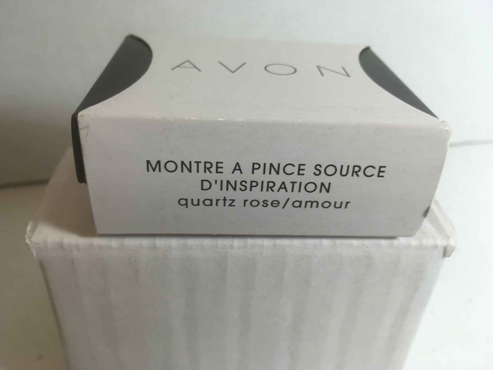 CLIP WATCH Rose Quartz Love AVON New Battery WORKS GREAT Nurse Watch