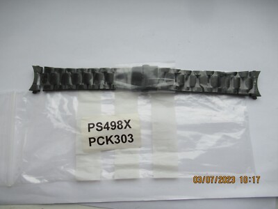 PULSAR 21MM BRACELET  BLACK PVD ST.STEEL NOS 10MM CENTERS REF PS498X PCK303 RARE