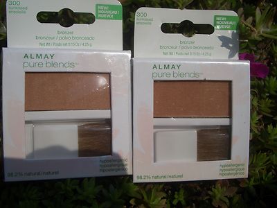 2 ALMAY PURE BLENDS 98.2% NATURAL BEAUTIFUL BRONZER, #300 SUNKISSED