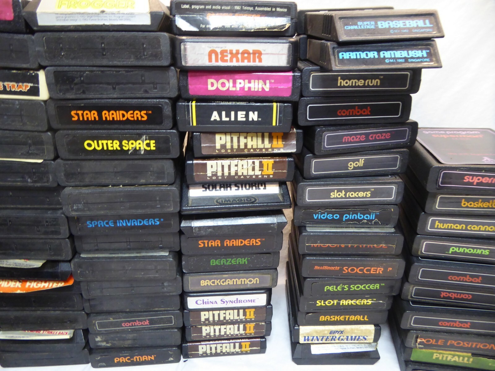 Atari 2600 lot of 100 games for parts homebrew