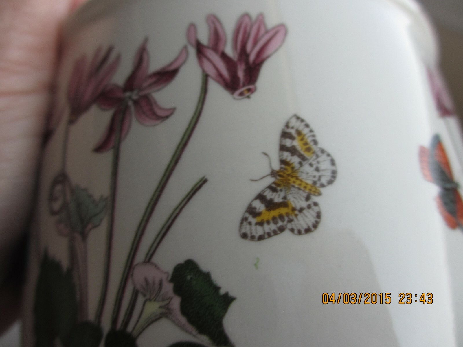 PORTMEIRION BOTANIC GARDEN CYCLAMEN PLANTER/OPEN CROCK 4