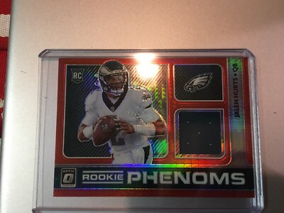 2020 Donruss Optic Jalen Hurts Rookie Phenoms Red Fanatics Exclusive Patch RC