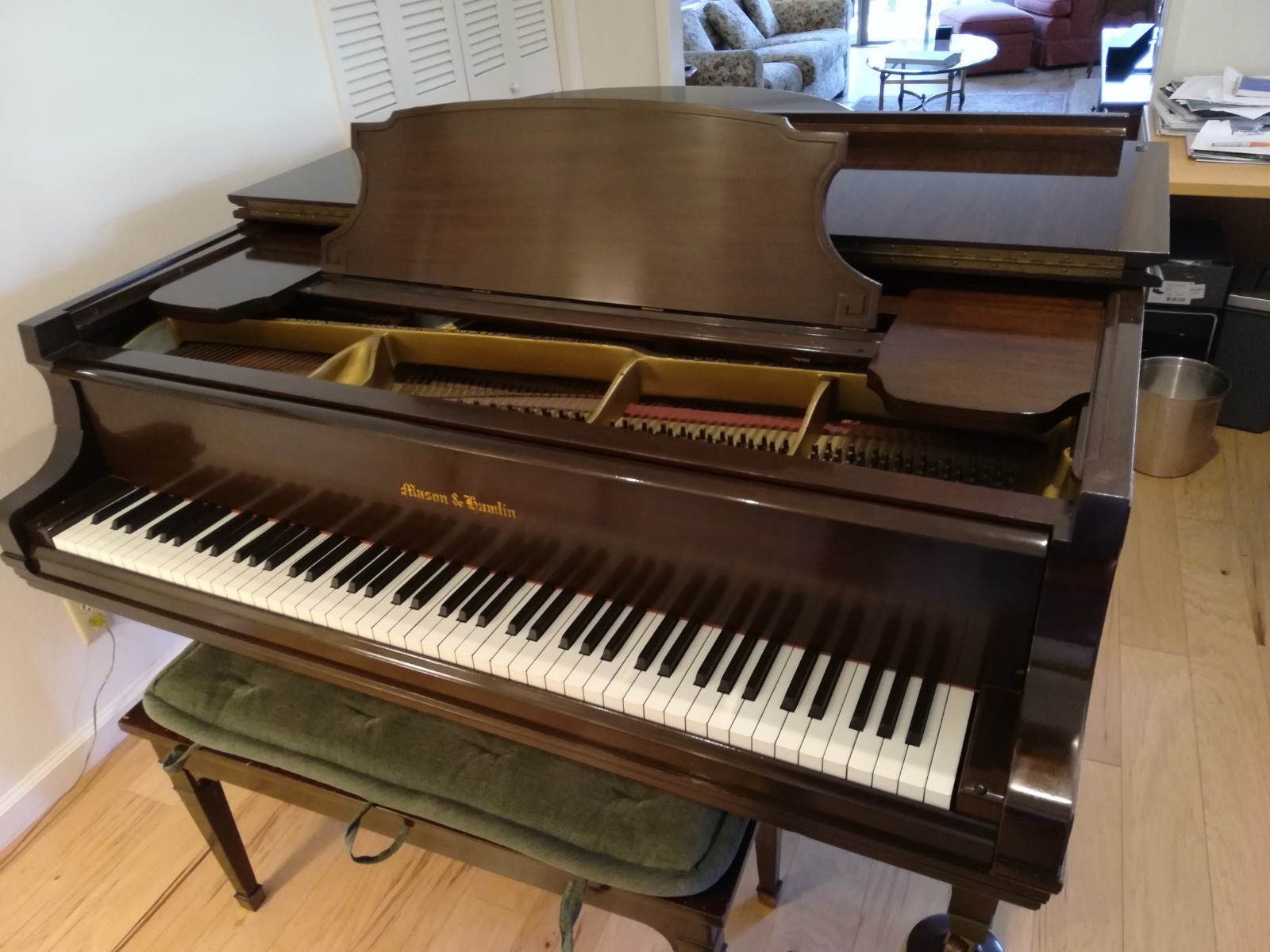 Mason and Hamlin 1932 Model A Baby Grand Piano - Mahogany