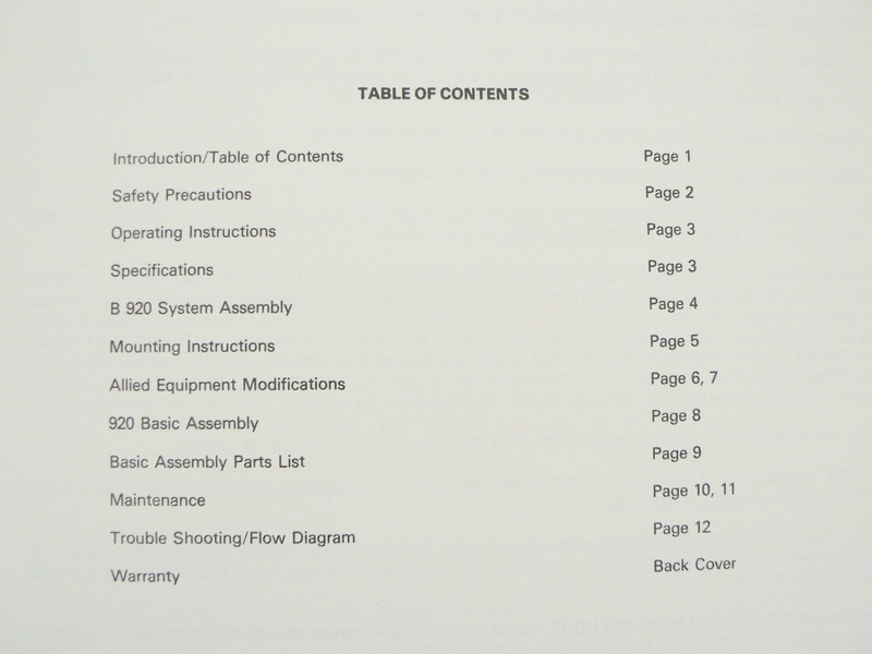 Vintage Kubota Tractors B-920 Power Steering Owners Manual Maintenance 1977