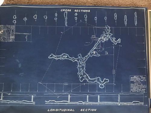 Original Map Survey Of The Winskell Mine Vinegar Hill Zinc Co 1930’s Blueprint