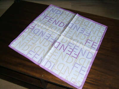 FENDI FOULARD 100% COTONE 50X50 CM 100% ORIGINALE GARANTITO
