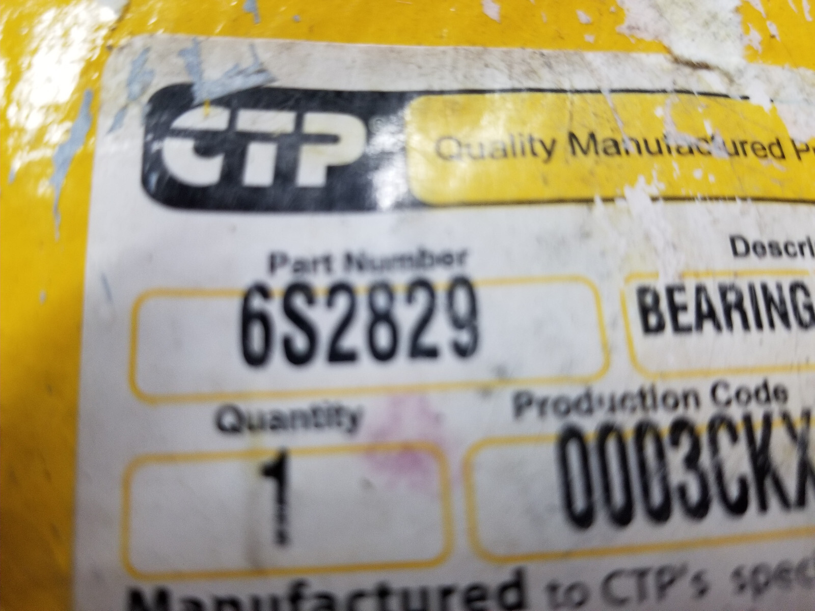 CTP 6S-2829: 65mm Inside Diameter Cone Bearing - Picture 2 of 5