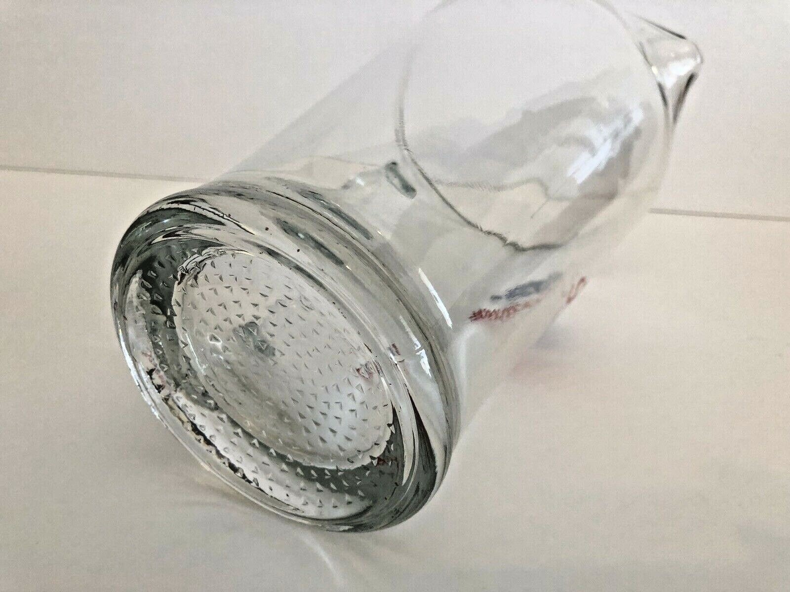 Vintage Hamm's Beer Heavy Clear Glass Beer Pitcher